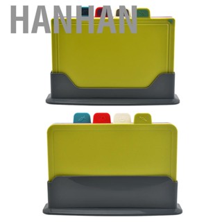 Hanhan 4pcs  Classification Chopping Boards PP TPR Portable Non Slip Cutting Boards Kitchen Tools