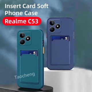 เคสโทรศัพท์ ซิลิโคนนิ่ม กันกระแทก พร้อมช่องใส่บัตร แฟชั่น สําหรับ Realme C53 Narzo N53 RealmeC53 RealmeNarzoN53 4G 2023