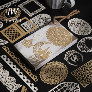 Jianwu กล่องกระดาษใส่เครื่องเขียน ลายลูกไม้ สไตล์วินเทจ DIY 50 แผ่น