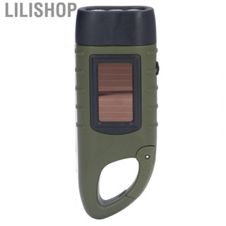 Lilishop Flashlight Ergonomic Handheld Flashlight With Solar Crank For