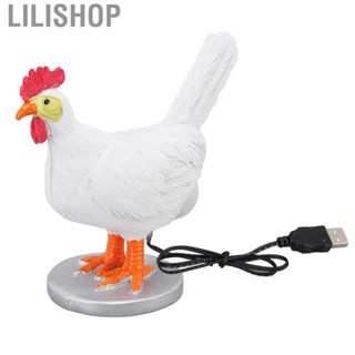 Lilishop Chicken Lamp Funny Chicken Laying Egg Light Lifelike Resin  Hen Egg Lamp QT