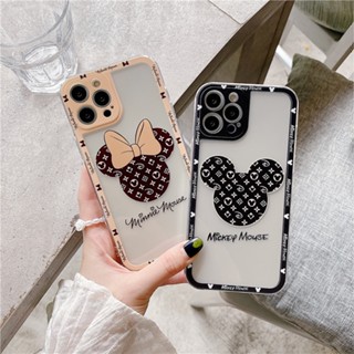 เคสโทรศัพท์มือถือนิ่ม แบบใส ลายการ์ตูนมิกกี้เมาส์ แนวสตรีท สําหรับ Iphone Apple 13promax 12 11 8plus 14