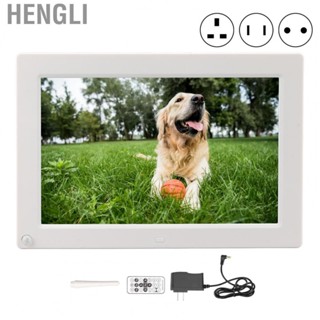 Hengli 10in Digital Photo Frame White Human Body Induction HD Electronic Photo Frame with  for Bedroom 100‑240V