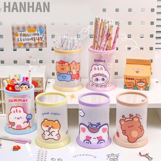 Hanhan Folding Pen Holder Cute Cartoon Round Folding Pen Holder Student Office Desk Stationery Storage Box