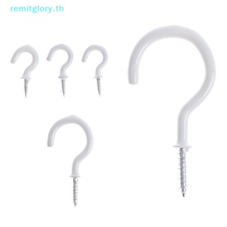 Remitglory ตะขอแขวนแก้วน้ํา ติดเพดาน แบบสกรู 10 ชิ้น