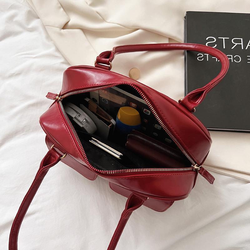 กระเป๋าถือ จุของได้เยอะ มีซิป bag กระเป๋าผู้หญิง สไตล์เกาหลี ความจุสูง handbag