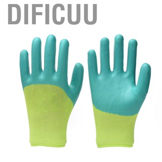 Dificuu 3 Pcs Safety Work  Nylon Knit Breathable Foam Latex Coated for Construction Agriculture Heavy Work