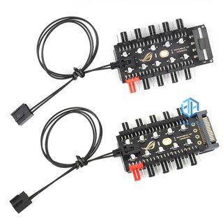 เมนบอร์ด 1/2X 1 ถึง 10 4 Pin PWM พัดลมระบายความร้อน HUB Splitter ขยาย 12V พาวเวอร์ซัพพลายซ็อกเก็ต PC ความเร็วควบคุมอะแดปเตอร์