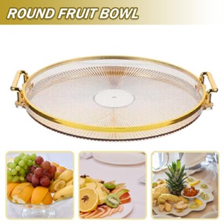 Multi-Purpose Round Serving Tray Snacks Storage Tray for Breakfast Cakes Candy