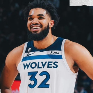 เสื้อกีฬาบาสเก็ตบอล แขนกุด ลายทีม Minnesota Timberwolves NO.32 Karl-Anthony Towns 22-23 Season สําหรับผู้ชาย