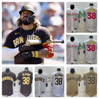 San Diego Padres Jorge Alfaro เสื้อยืดเบสบอลบุรุษ