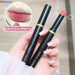 Magic Casa Black Matte Velvet Lipsticks Moisturizing Waterproof Non-fading Tube Makeup Tube Misty Lip Glaze highgoss.th