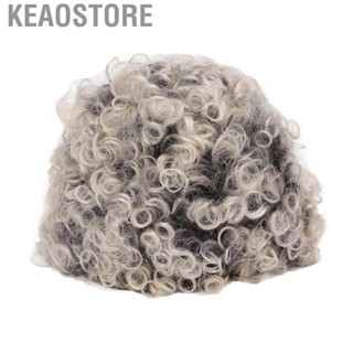 Keaostore Gray Short Curly Wigs  Women High Temperature Silk Stylish Appearance for Outdoor Wear