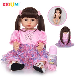 Keiumi ตุ๊กตาเด็กทารกแรกเกิด ซิลิโคนจําลอง ขนาด 73 ซม. 55 ซม.