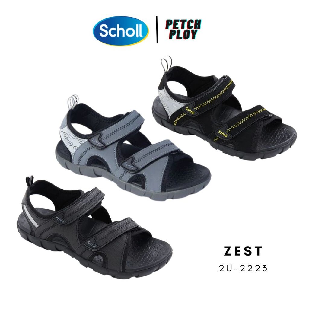 รุ่นขายดี!! (2U-2223) Scholl รองเท้าสกอลล์ มีสายรัดส้น ใส่ได้ทั้งชายหญิง ของแท้ รุ่น Zest เซสท์ รหัส 2U-2223