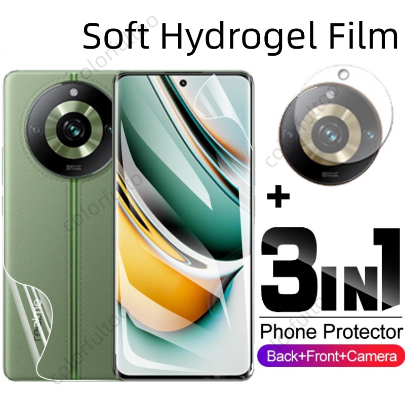 3in1 ฟิล์มไฮโดรเจล ป้องกันเลนส์กล้อง หน้า หลัง สําหรับ Realme 12 11 Pro Plus 11Pro+ 11X 12Pro+ Realme11 Realme11Pro Realme12Pro 4G 5G