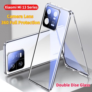 เคสโทรศัพท์มือถือ 360 สําหรับ Xiaomi Mi 13 5G Mi13 Lite 13Pro 2023° ฝาครอบป้องกันเลนส์กล้อง HD กันกระแทก แบบฝาพับ โลหะแม่เหล็ก