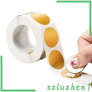 [Szluzhen1] สติกเกอร์ฉลาก 25 มม. มีกาวในตัว 300 ชิ้น