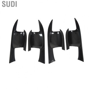 Sudi 4PCS Car Door Bowl  Carbon Fiber Pattern Handle Protector Replacement For Mitsubishi Outlander 2023 Side Mouldings