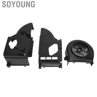 Soyoung Cooling Fan Cover Assembly  Sturdy Heatproof Professional Fan Shroud 3 Pcs Simple Installation for GY6 50 60 80CC