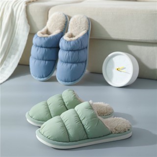 พร้อมส่ง รองเท้ากำมะหยี่ รองเท้าใส่ในบ้าน ผ้าฝ้าย กันลื่น ขนแกะปะการัง Slipper SF3602