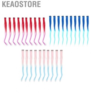 Keaostore In Hairpiece Straight Heat Resistant Gradient Colored Hair Extension