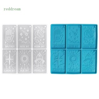 Redd แม่พิมพ์ซิลิโคนเรซิ่น รูปไพ่ทาโรต์ สีแดง สําหรับทําเครื่องประดับ DIY