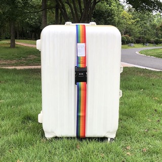 2 เมตรหนึ่งคำ Rainbow รหัสล็อค Packing สายคล้องกระเป๋าสายคล้องกระเป๋า