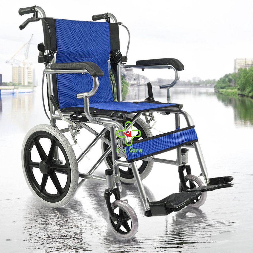 【ของแท้ รับประกัน2ปี】รถเข็นผู้ป่วย wheelchair วีลแชร์ รถเข็น รถเข็นพับได้ เก้าอี้คนพิการและผู้ป่วย ใช้ในบ้านและนอกบ้าน