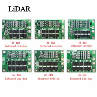 บอร์ดป้องกันที่ชาร์จแบตเตอรี่ลิเธียม 3S 4S 40A 60A Li-ion 18650 BMS สําหรับสว่านมอเตอร์ 11.1V 12.6V 14.8V 16.8V