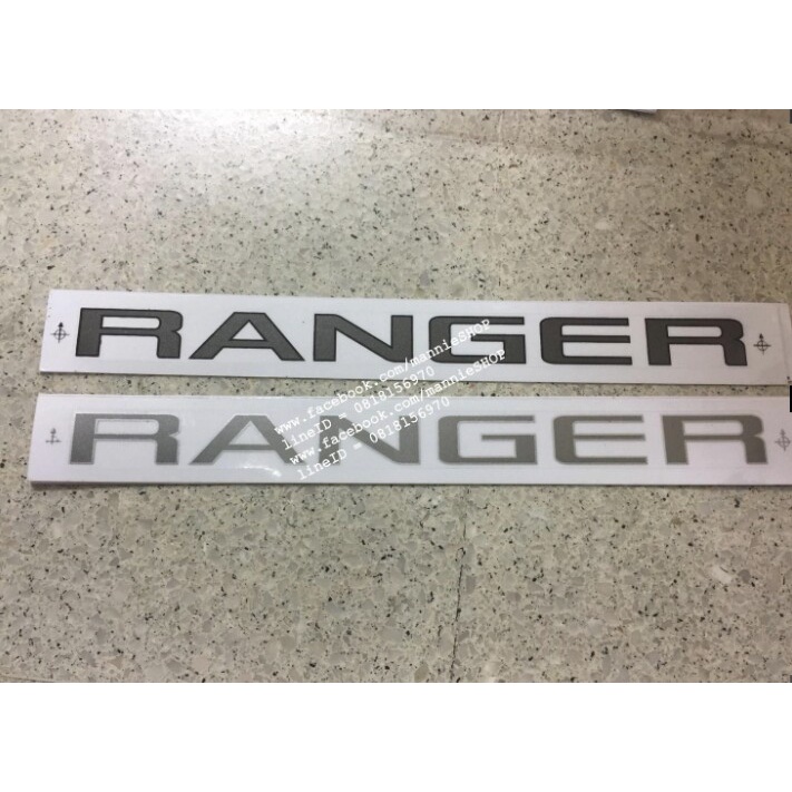 FORD รถยนต์ฟอร์ด สติ๊กเกอร์แบบดั้งเดิม ติดมุมท้ายรถ FORD RANGER คำว่า Ranger ปี 2016 ฟอร์ด เรนเจอร์ sticker ติดรถ แต่งรถ