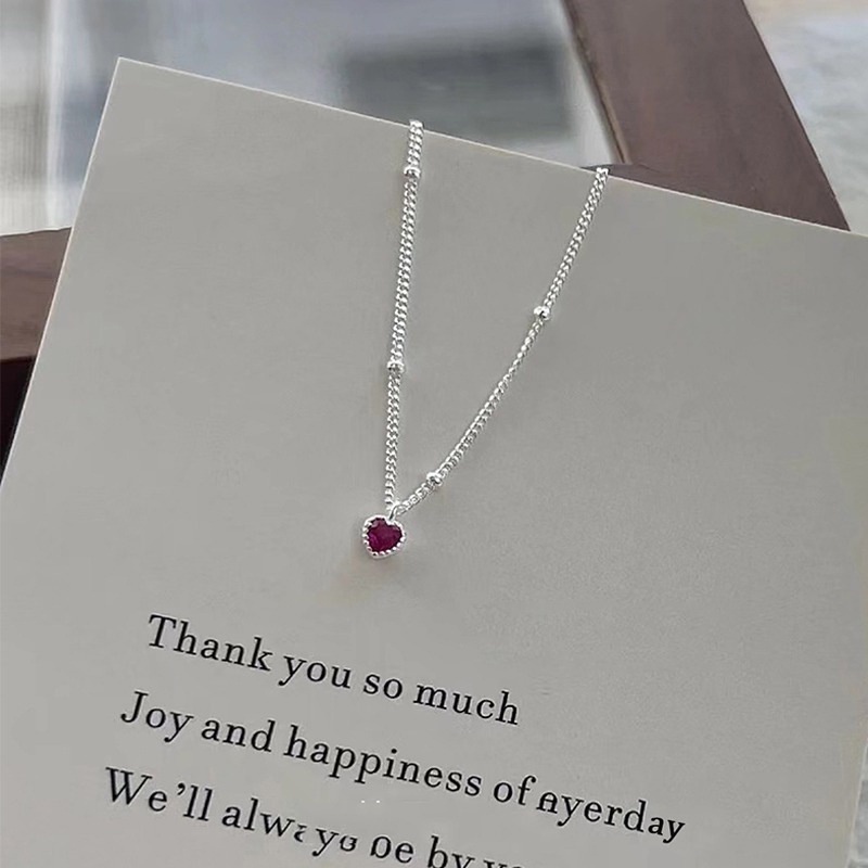 สร้อยคอ โลหะผสมคริสตัล รูปหัวใจ เป็นที่นิยม สําหรับเด็กผู้หญิง - รูปที่ 4