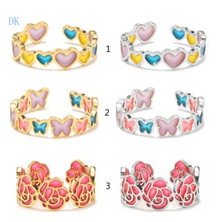 Dk แหวนเรืองแสง ปรับได้ เรืองแสง แหวนเปิด เรืองแสง แหวนเปิด ปรับได้