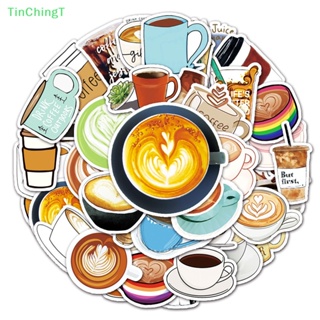 [TinChingT] สติกเกอร์ ลายการ์ตูนกราฟฟิติกาแฟ สําหรับตกแต่งสกูตเตอร์ แล็ปท็อป คอมพิวเตอร์ DIY 50 ชิ้น