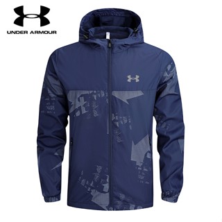 Under.armour เสื้อแจ็กเก็ตลําลอง มีฮู้ด ลายพราง กันลม อเนกประสงค์ สําหรับผู้ชาย 2023 [L-5XL]