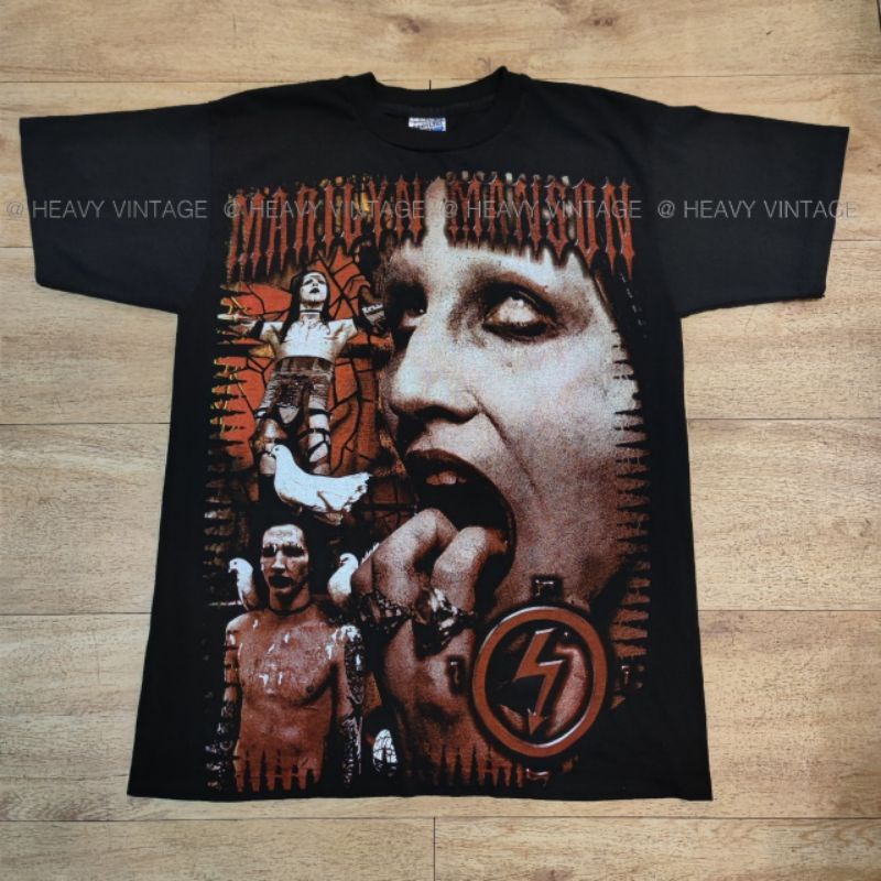 MARILYN MANSON BOOTLEG เสื้อวง เสื้อทัวร์ บูทเลทของแท้แน่นอน