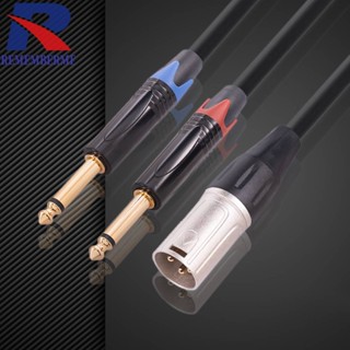 สายเคเบิลปลั๊กโมโน ตัวผู้ 3pin XLR เป็นตัวผู้ 6.35 มม. TS แบบคู่ อุปกรณ์เสริม