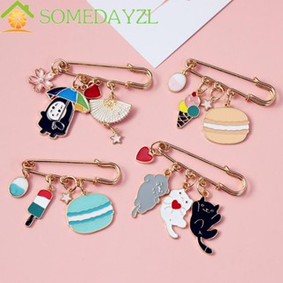 SOMEDAYZL Spirited Away เข็มกลัดอัลลอย รูปแมว ดวงจันทร์ ป้องกันแสงสะท้อน อุปกรณ์เสริมคอสเพลย์