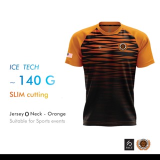 เสื้อกีฬาแขนสั้น คอกลม ลายทีมชาติมาเลเซีย 140 G Cool Tech 90 G PACE X MSN ของแท้