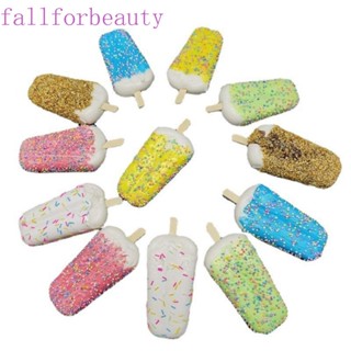 Fallforbeauty สติกเกอร์ไอศกรีม หนัง PU แฮนด์เมด อเนกประสงค์ สําหรับติดตกแต่งตู้เย็น ร้านกาแฟ