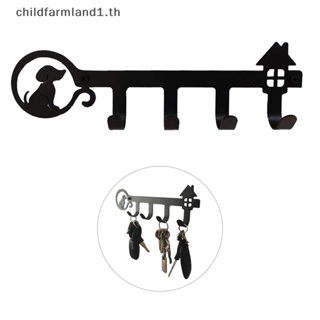 [childfarmland1] ตะขอแขวนกุญแจ รูปแมวน่ารัก 4 ตะขอ พร้อมสกรู สําหรับติดผนัง [TH]