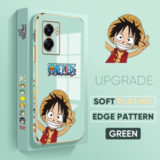 เคสโทรศัพท์มือถือ TPU แบบนิ่ม ลายการ์ตูนลูฟี่ ป้องกันเลนส์ สําหรับ OPPO A12 A15 A16 A16E A16K A32 A33 A35 A36 A57