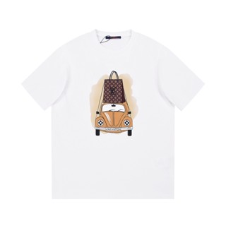 L66- ใหม่ เสื้อยืดคอกลม แขนสั้น พิมพ์ลายธีม Car "Handbag" แฟชั่น UnisexJW43RY