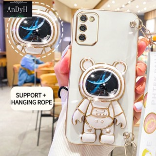 Andyh เคสโทรศัพท์มือถือ ลายนักบินอวกาศ 3D พร้อมสายคล้อง สําหรับ Samsung A02S M02S A03S