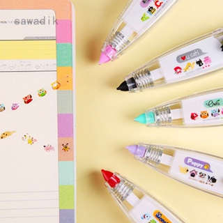 Kawaii สติกเกอร์เทปลบคําผิด ลายสัตว์ สําหรับตกแต่งสมุดภาพ ปากกามาร์กเกอร์ เครื่องเขียน สํานักงาน โรงเรียน