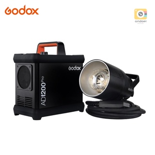 Godox AD1200Pro ระบบแฟลช ใช้แบตเตอรี่ เอาท์พุต 1200Ws ระบบ X ไร้สายในตัว 2.4G TTL 1/8000s HSS เวลารีไซเคิล 0.01-2s ไฟโมเดล 40w 5600