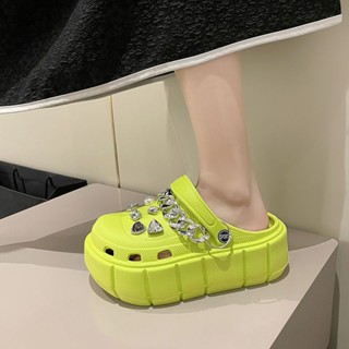 รองเท้าแพลตฟอร์ม ส้นสูง Crocs แฟชั่นฤดูร้อน สําหรับผู้หญิง 2022