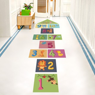 Removable Funny Kids Room Nursery Self Adhesive Parent-child Classroom Childhood Game Floor Sticker