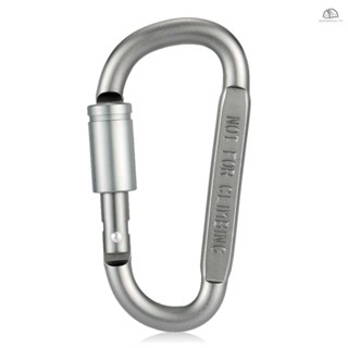 Snrx Lixada อลูมิเนียมอัลลอยด์ D-ring ล็อค Carabiner สกรูล็อคแขวนตะขอพวงกุญแจสําหรับตั้งแคมป์กลางแจ้งเดินป่า