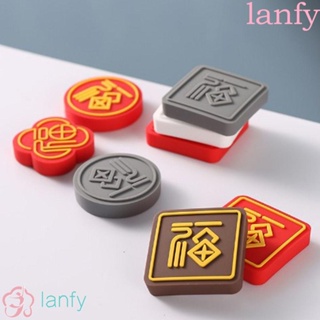 LANFY แผ่นซิลิโคน กันชนประตู กันเสียง ไม่ต้องเจาะ สําหรับตู้ 2 ชิ้น